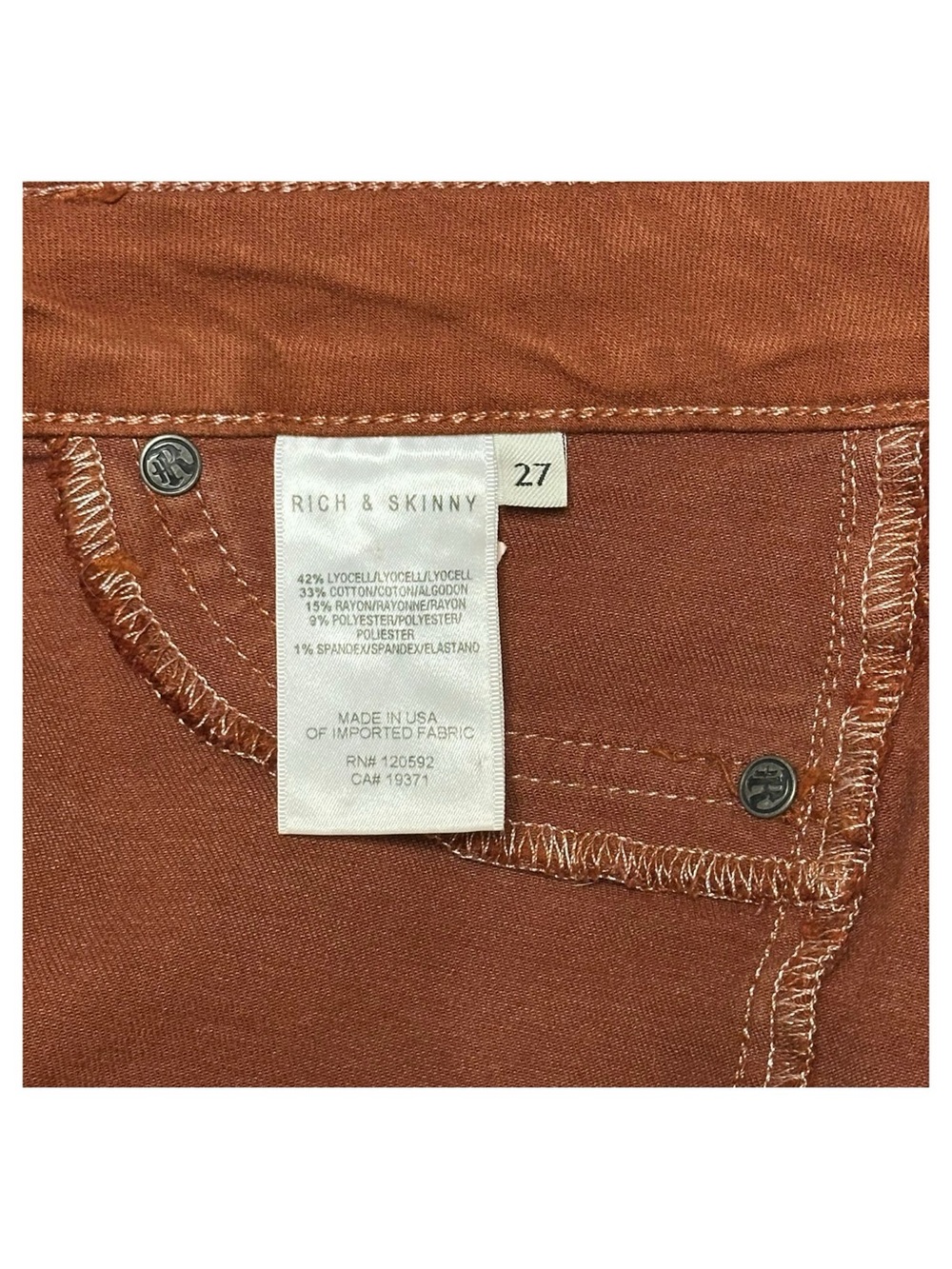 Rust Skinny Jeans - Unbranded - Picture 9 of 9